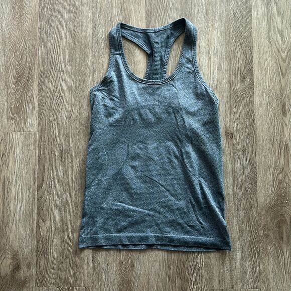 Lululemon Grey Swiftly Racerback Tank Top Size 6 - Picture 1 of 5